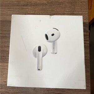 NEW in box White Apple AirPods 4 noise reduction Earbuds music